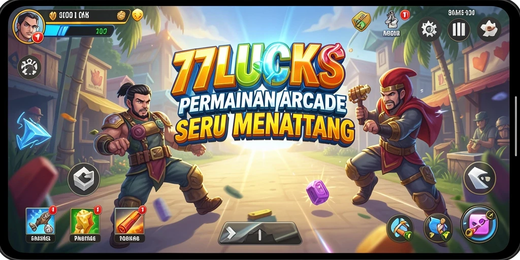 Tampilan gameplay menarik dari game Arcade 77LUCKS.
