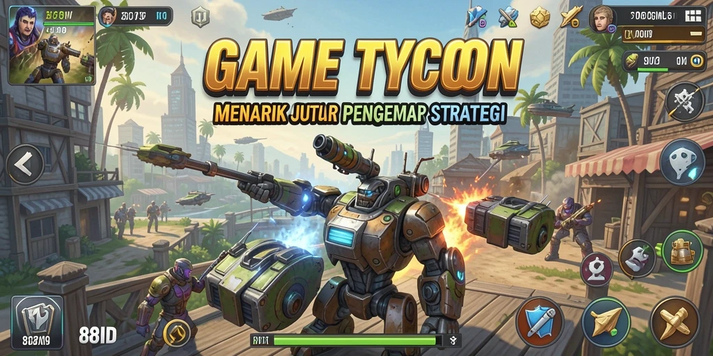 Tampilan gameplay 88ID, merasakan keseruan mengelola bisnis Tycoon.