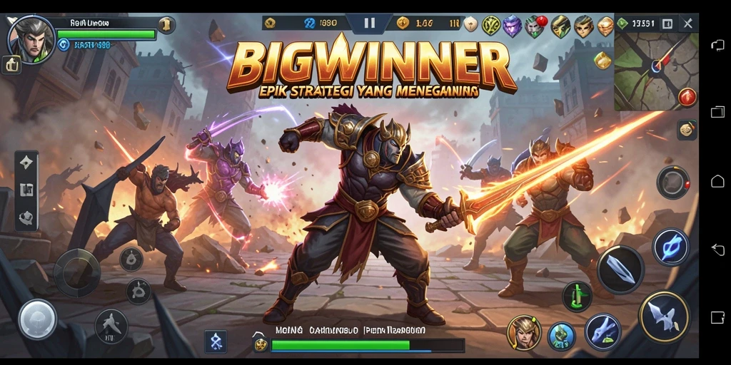 Tangkapan layar yang menunjukkan aksi pertarungan seru di BIGWINNER.