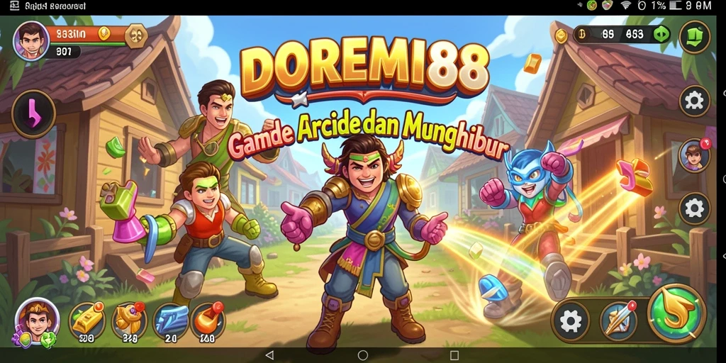 Tampilan gameplay DOREMI88 yang seru dan penuh warna.