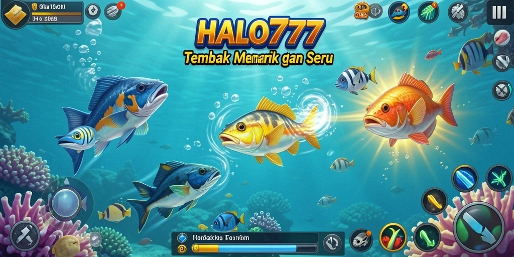 Gameplay menembak ikan yang seru dan mengasyikkan di HALO777.