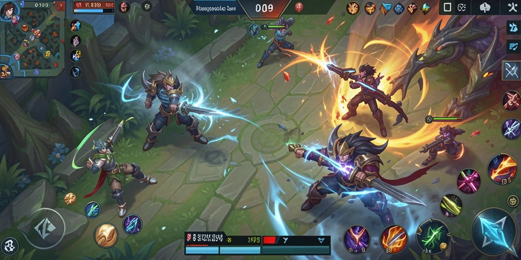 Tampilan gameplay seru di arena MOBA IND89.