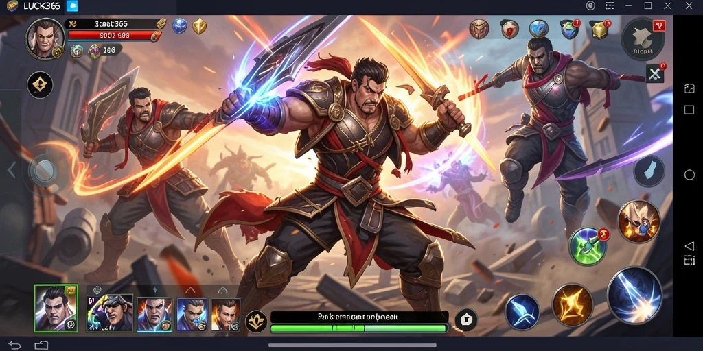 Tampilan seru dari gameplay pertarungan LUCK365 yang penuh aksi.