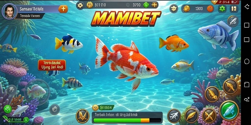 Gameplay seru MAMIBET dengan beragam ikan dan senjata.