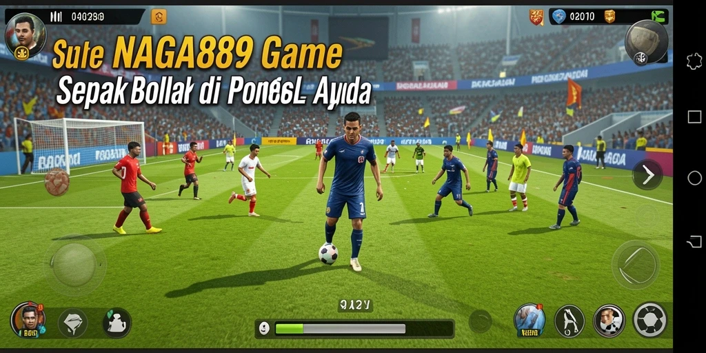Tampilan gameplay seru dalam NAGA889 dengan aksi sepak bola mendebarkan.