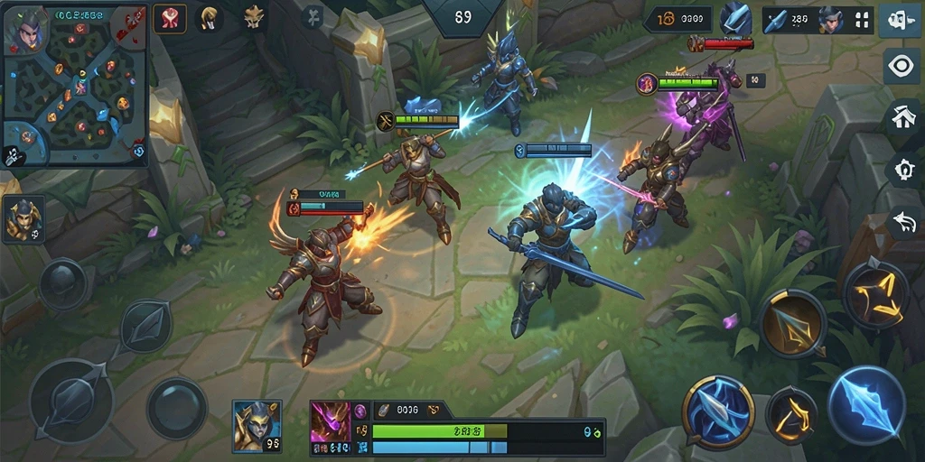 Screenshot OCE69 menampilkan pertarungan intens di arena MOBA.