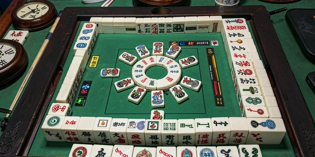 Tampilan gameplay RR89 yang seru dan menantang dalam Mahjong.