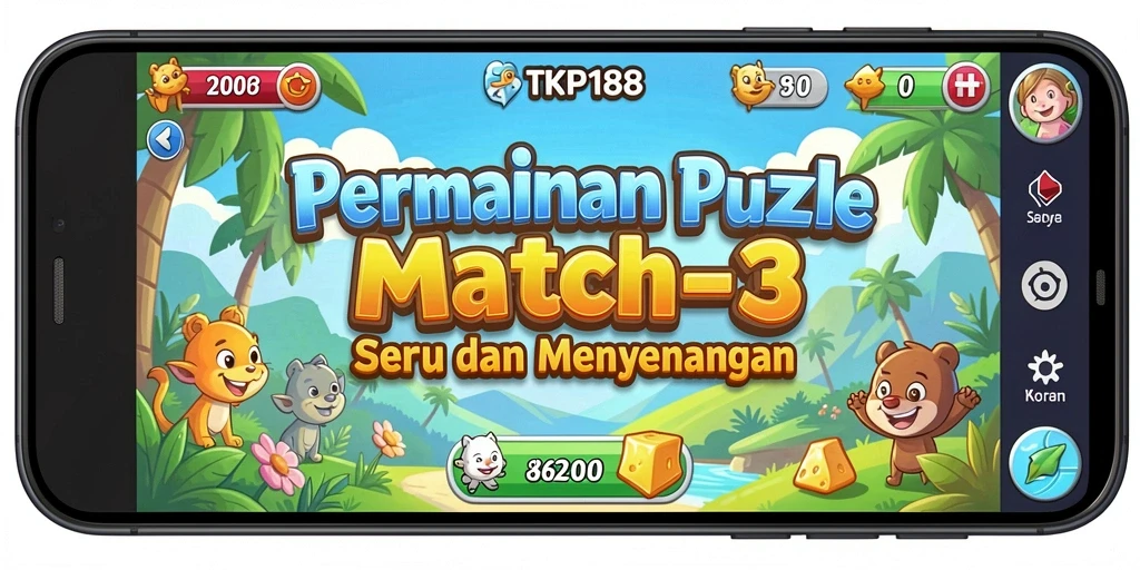 Gameplay seru dan penuh warna dalam TKP188 Match-3.