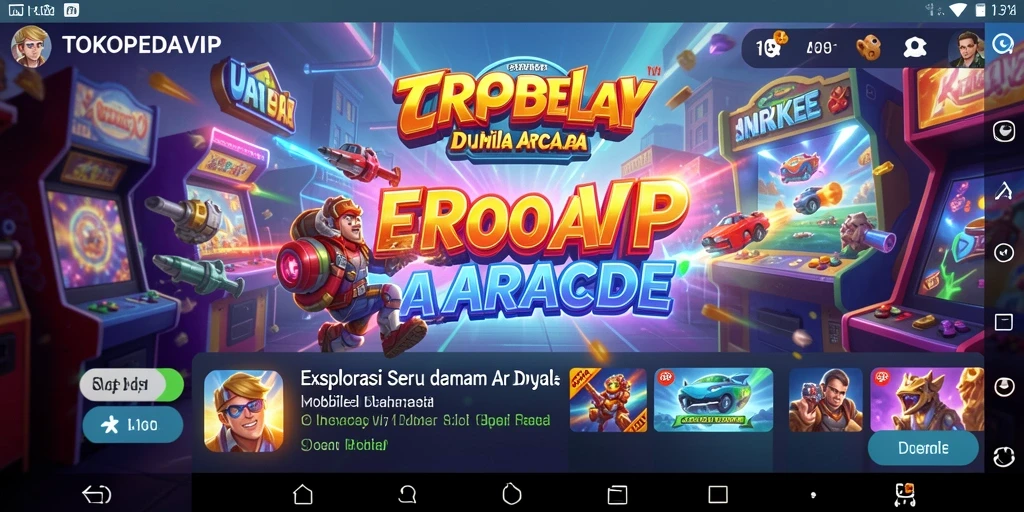 Screenshot gameplay TOKOPEDIAVIP menunjukkan aksi penuh warna dan tantangan Arcade.