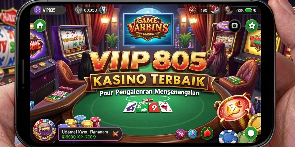 Tampilan menakjubkan dari gameplay Kasino di VIP805.
